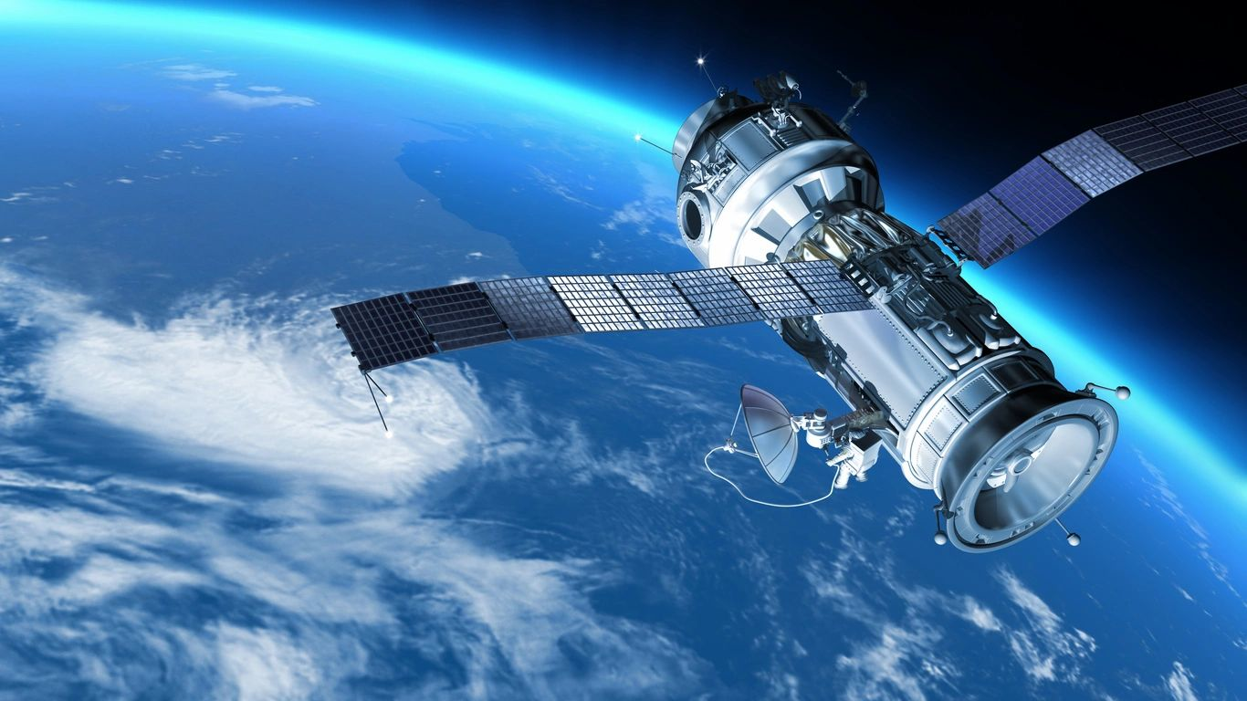 Satellite orbiting Earth