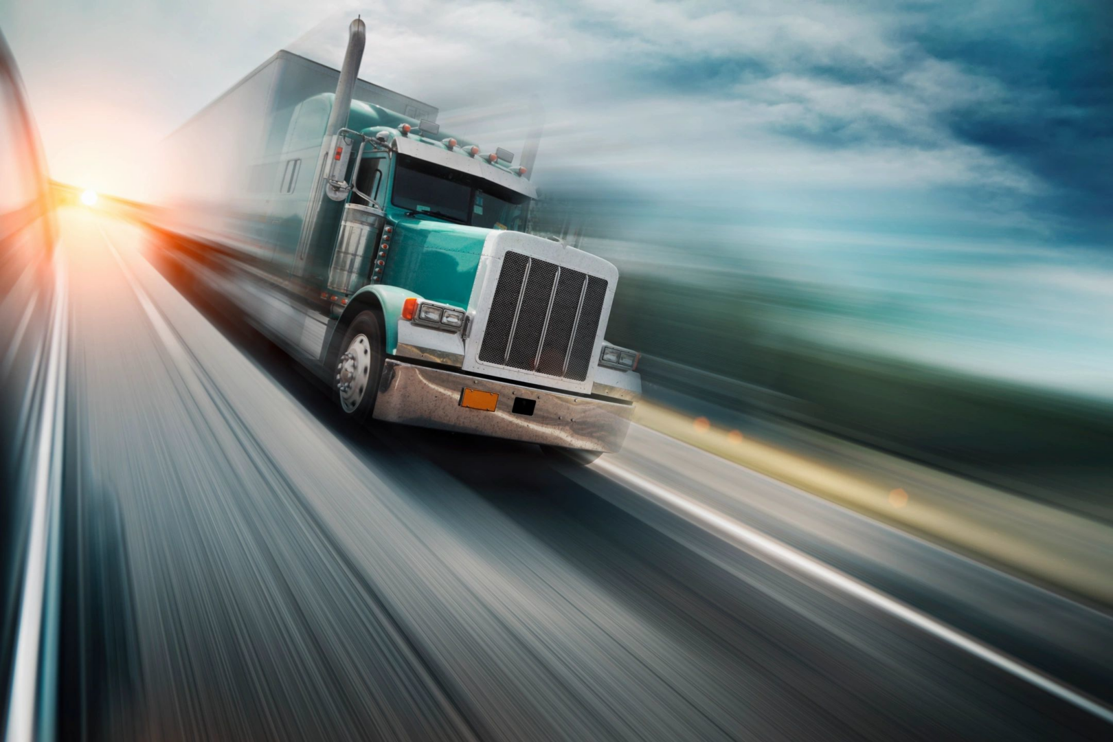 Semi-truck on highway