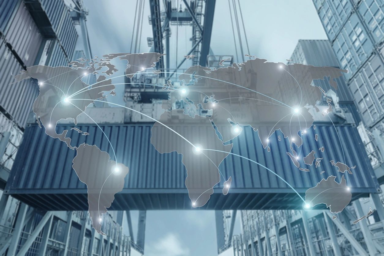 Global connectivity world map